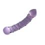 Don Wand Glass Pleasue Wand, Curved with Mush Tip, Purple Swirl
