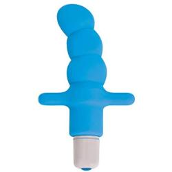 Curve Novelties Desire Silicone Vibrating Anal Probe, Blue