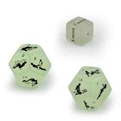 Sex Dice Set for Couples for Erotic Games and Foreplay, PALOQUETH Luminous Romantic Dice with 24 Varied Sexual Positions  (1 Pkg/3 Dice)