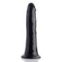 Easy Entry Slim Dildo, Black, 8 Inch