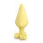 Blush Novelties Naughtier Candy Heart Satin Smooth Silicone Anal Butt Plug - Platinum Silicone(Yellow)