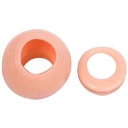 Dream_mimi 2Pc / Set new packaging delayed ejaculation foreskin silicone flexible penis cock ring glans block circumcision anti-phimosis too long (Pink)