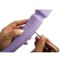 Cordless Wand Massager - Dual Independent Motor - 3X Speeds 65x Patterns - Muscle & Sports Recovery - Strong Vibration - USB Rechargeable - Waterproof - Travel Friendly - Light Purple