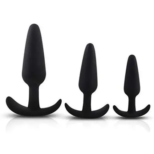Silicone Trainer Plug Kit Massage Tool Anales Beginners Training Set for Women Men Couple (3PCS Black) Silicone Trainer Plug Kit Massage Tool Anales Beginners Training Set for Women Men Couple (3PCS Black)