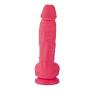 Naughty Cock Silicone Dildo - Realistic, Suction Cup - Sex Toy for Beginners, Vaginal, Anal, and G-Spot - 6.5 Inch (Pink)