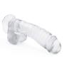 LLFX Soft and Flexible Realistic Realistic Pěnis Massagě Wànd Womenss 9.44inch-Crystal Transparent