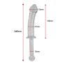 Medical-Grade Crystal Glass Huge Double Head Glass Stick for Women Men Back and All Over Body Deep Tissue Muscle Therapy