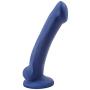 7.25" Realistic Sensa Feel Dual Density Dildo - Platinum Silicone - Cock and Balls Dong - Suction Cup Harness Compatible - Sex Toy for Women - Sex Toy for Adults (Indigo)