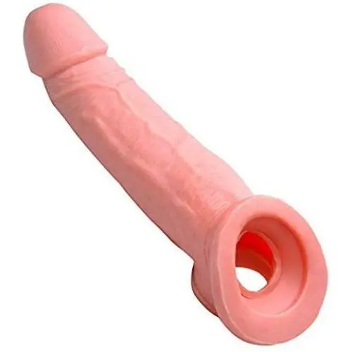 Silicone Add 2&quot Toy Enlarger Extension Extender Sleeve Enlarger