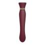 ZALO Queen Set G-spot PulseWave Vibrator with Suction Sleeve Wine Red