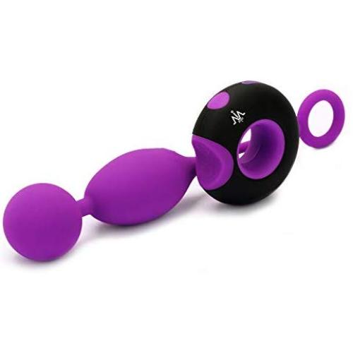 IMO Wireless Remote Control Vibrating Bullet Egg for Women or Couples - USB Rechargeable Dual Motors - Great Addition to Your Toy Box (Purple & Black,Discreet Package)