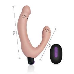 Tight Design Strapon Vǐbrátors Purple Super Huge Long Wand Massage Lifelike Massager Pěggíng Strǎp-on for Coǔples (Beginner) Silicone Toy