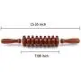 Liitrton Manual Wooden Fascia Massage Roller Trigger Points for Release Cellulite Sore Muscle Blasting (White)