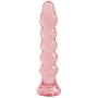 Doc Johnson Crystal Jellies - Ribbed Dildo/Anal Plug - For Beginners - Pink
