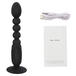 Lfcmf Home Supplies Ânāl Beads Vîb-Rát-Or Ânāl P-Lüg Pröstátê Massage B-Û-Tt-P-Lüg Silicone Women Men Ma-Sturba-Tion Relaxation Product (Color : Black)