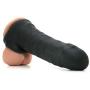 Extender Male Extension Girth Enhancer Lock Sleeve Ring for Men Reusable -Time Delay - Smooth - Masculine Charm BLACK9 INCH