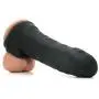 Extender Male Extension Girth Enhancer Lock Sleeve Ring for Men Reusable -Time Delay - Smooth - Masculine Charm BLACK9 INCH