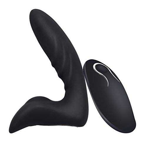 Men Wand Massager Quiet Strong Powerful Massager Personal Release Wireless Control Waterproof USB Rechargeable Safe Silicone Massager with Ripple Black