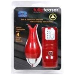 Golden Triangle Waterproof Tulip Teaser Climactic Clitoral Stimulator, Red