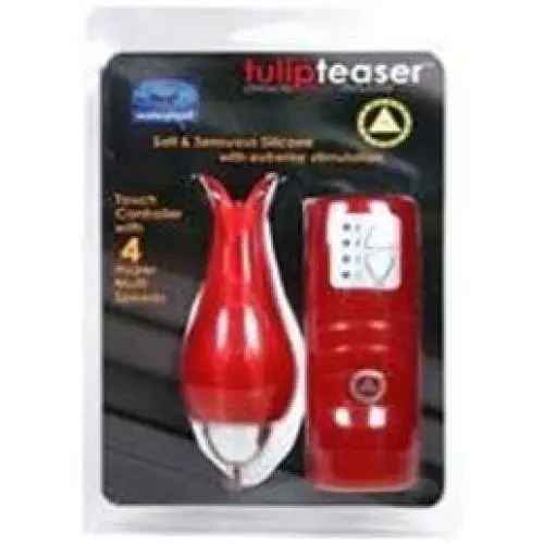Golden Triangle Waterproof Tulip Teaser Climactic Clitoral Stimulator, Red