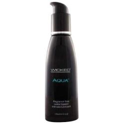 Wicked Sensual Care Collection Fragrance Free Lubricant Aqua Water Based, 4 Ounce