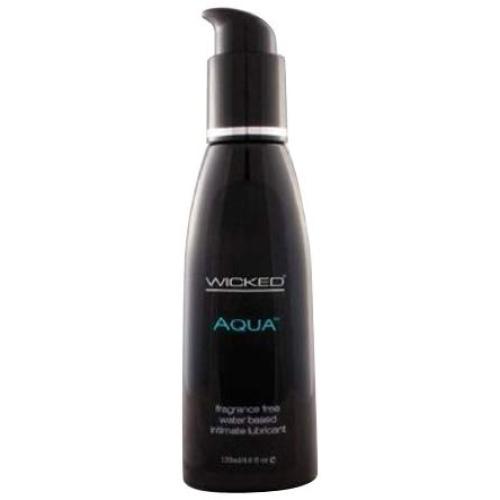 Wicked Sensual Care Collection Fragrance Free Lubricant Aqua Water Based, 4 Ounce