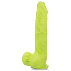 Lickerlish SPATTS 8.5" Premium Silicone Dildo Neon Green with Suction Cup