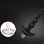 a-YUEYUE Silicone Multispeed Beads Amal Plug Massager for Women Men