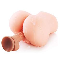 Male Masturbator Pussy Anal Ass with Built-in Stimulation Pearls for Intense Pleasure,Soft and Realistic Sex Toy for Man Masturbation