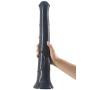Wushuangyu 16.1 Inch Waterproof Portable Wand Massage Hand-Free Real Feel PVC Massager Game Toys - Vibrant Toy (Color : Black)