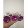 Purple gem -3 PCS - Stainless Steel Gem Anales B~UT @ T Plugs Set Coach Toys, Personal Game Massager for Men and Women Lovers