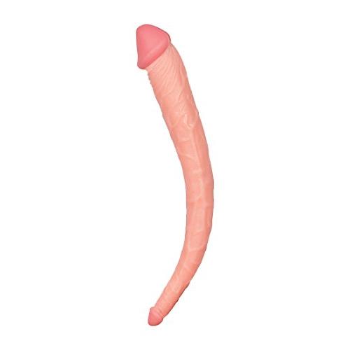 Nasstoys Maxx Men Curved Double Flesh Dong, 15 Inch