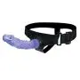 WXY 7.87" Black Male Men Hollow Strap-Lifelike Silicone Massager