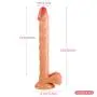 MXJYB Huge Man with Suction Cup, 12 Inch Realistic Godem-Tee with a Length of 10.6 Inch Insertable Massasger A132 MXJYB (Color : Beige)
