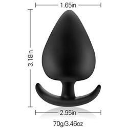 Silicone Anal Plug, Super Soft Butt Plug Beginner Kit, Flirt Toys Training Sex Toys for Unisex and Couples (M)