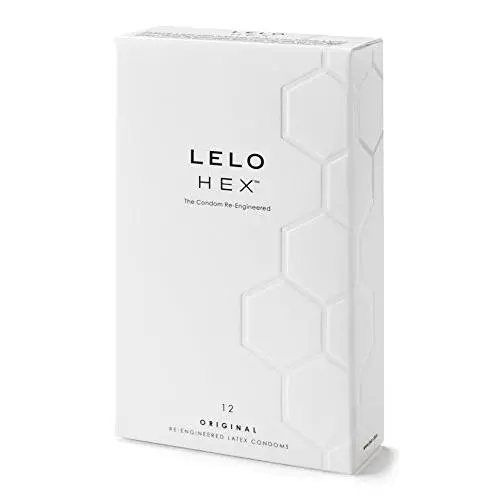 LELO HEX Original, Luxury Condoms with Unique Hexagonal Structure, Thin Yet Strong Latex Condom, Lubricated (12 pack) LELO HEX Original, Luxury Condoms with Unique Hexagonal Structure, Thin Yet Strong Latex Condom, Lubricated (12 pack)
