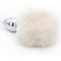 Sexbaby Small Size Butt Plug-Stainless Steel Metal Butt Plug Sexual Anus Rabbits Tail Anal Sex Toys for Women Fun Sex Games