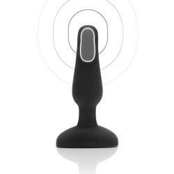 B-VIBE - Novice Plug - Beginner Vibrating Butt Plug That Offers 15 Vibrating Patterns & 6 Intensity Levels (Insertable Size: 3.35” / 8.5 cm x 1” / 2.5 cm - Color: Black)