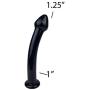 MyXToy® Smooth Black Borosilicate Dildo