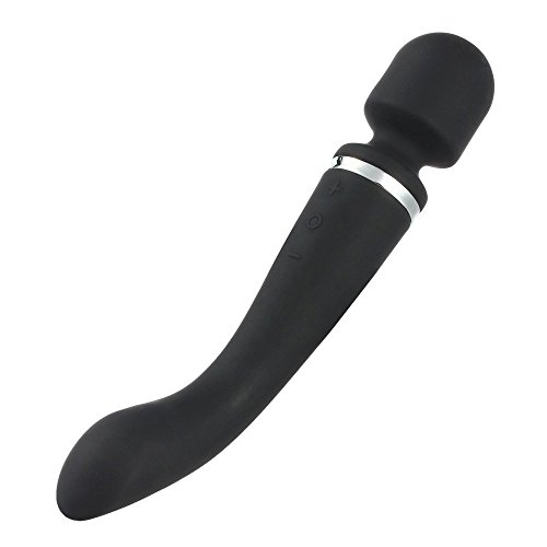 Wand Massager,Rechargeable Cordless Magic Vibrator Wand Clitoral Vibrator Stimulation with 20 Speeds Double End Vibrating Adult Sex Toys for Women Couples (Black)