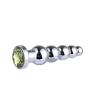 Perfect Size Metal Anal Hook Butt Plug with Balls Anal Dildo Prostate Plug Stainless Steel Anal Toys Iron Tree with Crystal