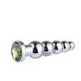 Perfect Size Metal Anal Hook Butt Plug with Balls Anal Dildo Prostate Plug Stainless Steel Anal Toys Iron Tree with Crystal