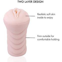 Pocket Pussy,Dual Layer Male Masturbators Cup Adult Sex Toys Realistic Textured Pocket Vagina Pussy Man Masturbation Stroker