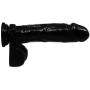 Hard Steel Cock Dildo, Black, 9 Inch