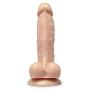 Realistic Soft Dildo 6.5 Natural Penis with Suction Cup by Healthy Vibes, Strap on Harness Compatible Anal Dong with Balls for Beginners, Women, Men, and Couples