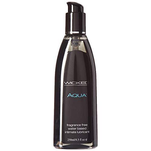 Wicked Lubes Sensual Care Collection Aqua Waterbased Lubricant, Fragrance Free, 8.5 Ounce