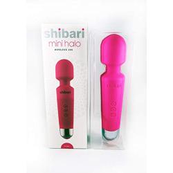 SHIBARI Mini Halo,The Original Compact Power Wand Massager, Wireless, 20x Multi-Speed Vibrations (Pink)