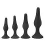 4PCS Anal Plug Set Medical Silicone Sensuality Anal Massager(Black) 1 Set 4PCS Anal Plug Set Medical Silicone Sensuality Anal Massager(Black) 1 Set