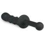 Brave669 Women Men Silicone Flexible G-spot Butt Plug Stick Massager Toy - Black