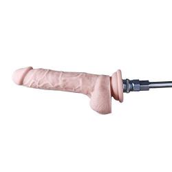 8" Original Silicone Dildo for Hismith Sex Machine with Quick Air Connector, 5.9" Insertable Length - Beginner Series